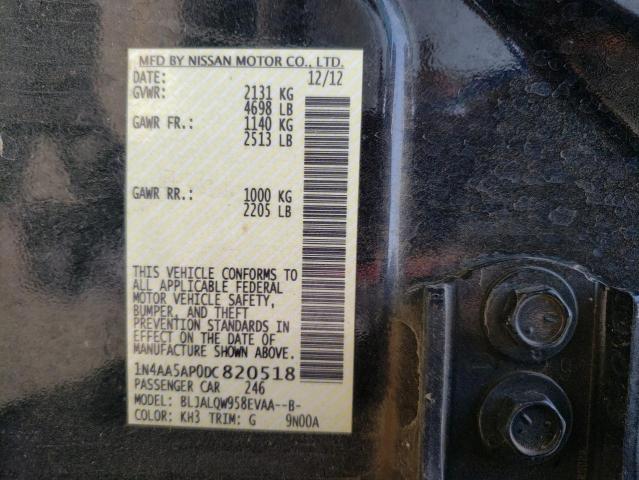 Zdjęcie 10 z aukcji – 2013 NISSAN MAXIMA S z VIN 1N4AA5AP0DC820518