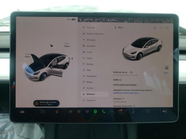 Photo 8 from auction – 2021 TESLA MODEL 3 with VIN 5YJ3E1EA0MF046909
