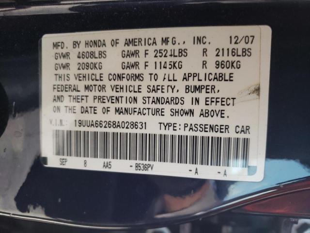 Photo 10 from auction – 2008 ACURA TL with VIN 19UUA66268A028631