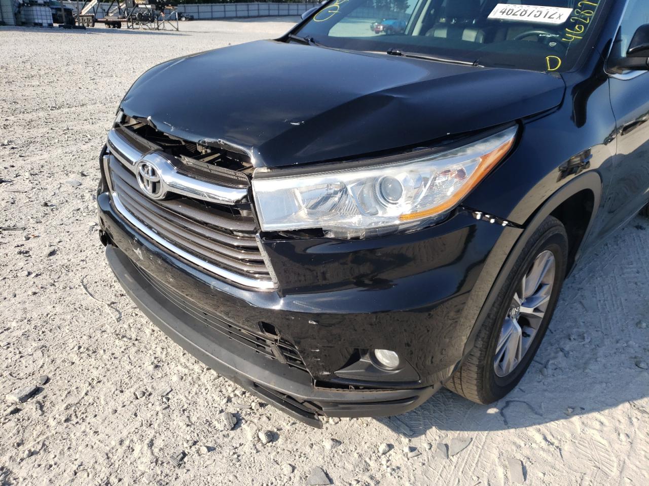 Photo 9 from auction – 2014 TOYOTA HIGHLANDER with VIN 5TDKKRFH3ES008926