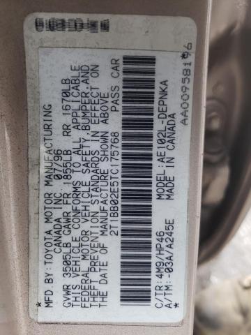 Photo 10 from auction – 1996 TOYOTA COROLLA DX with VIN 2T1BB02E5TC175768