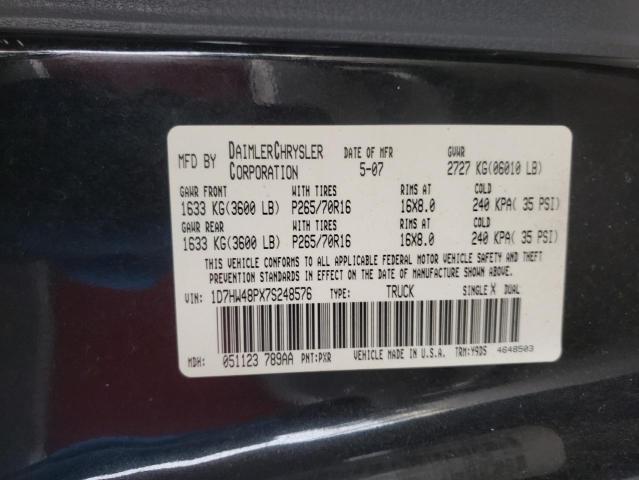 Photo 10 from auction – 2007 DODGE DAKOTA QUA with VIN 1D7HW48PX7S248576