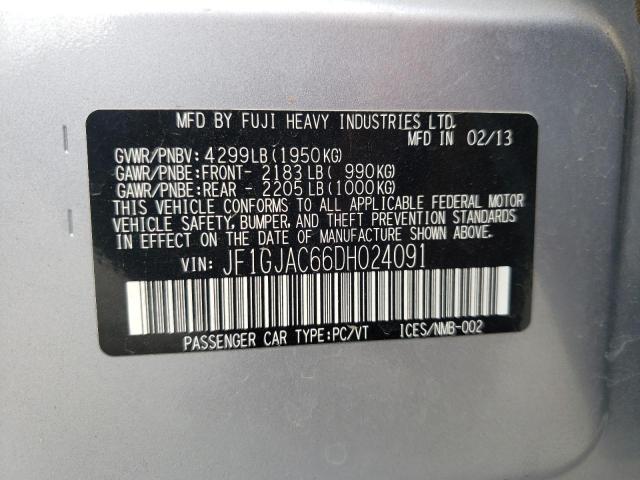 Photo 10 from auction – 2013 SUBARU IMPREZA PR with VIN JF1GJAC66DH024091