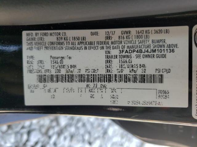 Photo 10 from auction – 2018 FORD FIESTA SE with VIN 3FADP4BJ4JM101136