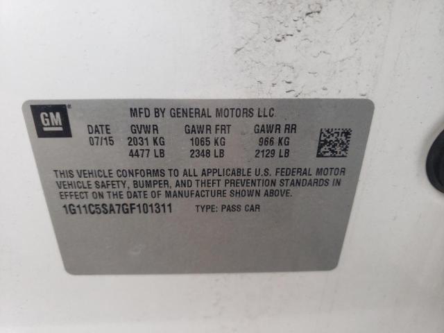 Photo 10 from auction – 2016 CHEVROLET MALIBU LIM with VIN 1G11C5SA7GF101311