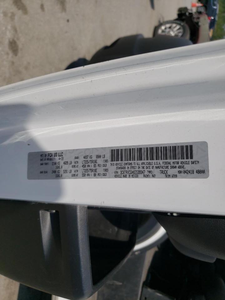 Photo 10 from auction – 2019 RAM PROMASTER with VIN 3C6TRVCGXKE539347