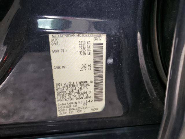 Photo 10 from auction – 2013 NISSAN ALTIMA 2.5 with VIN 1N4AL3AP4DN431142