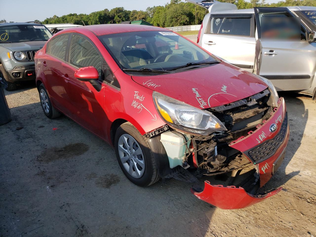 KIA RIO LX 2015 with VIN KNADM4A37F6506269 - Photo from auction