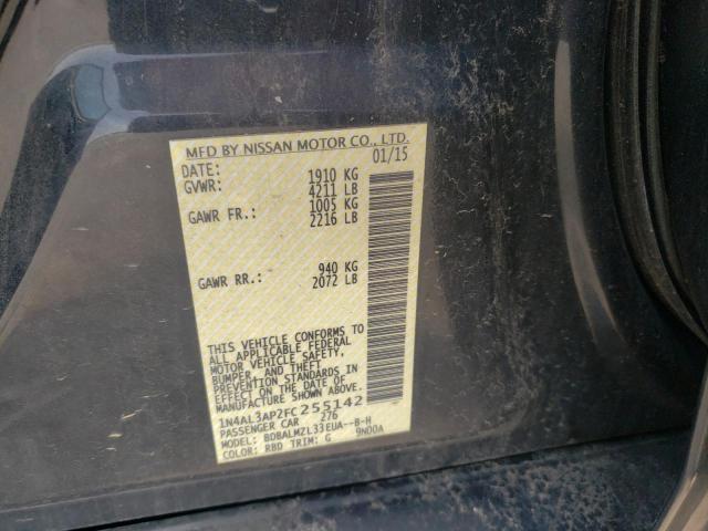 Photo 10 from auction – 2015 NISSAN ALTIMA 2.5 with VIN 1N4AL3AP2FC255142