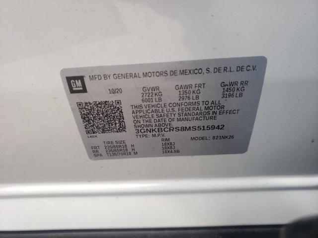 Photo 10 from auction – 2021 CHEVROLET BLAZER 2LT with VIN 3GNKBCRS8MS515942
