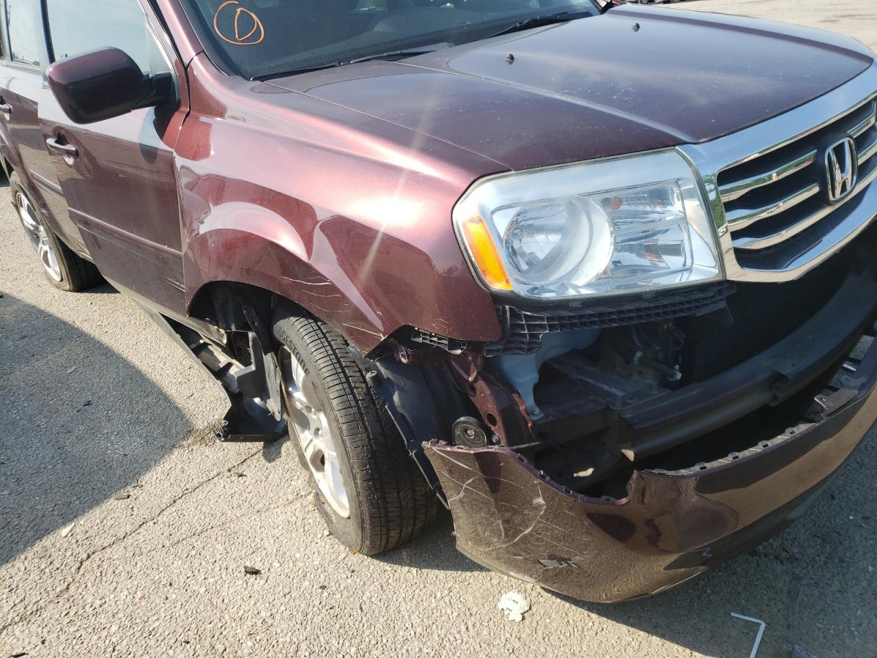 Photo 9 from auction – 2013 HONDA PILOT EXL with VIN 5FNYF3H54DB004899