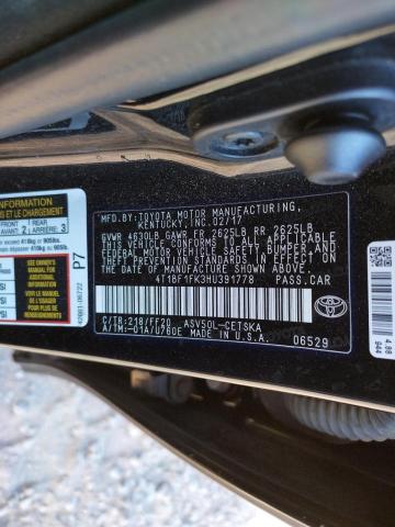 Photo 10 from auction – 2017 TOYOTA CAMRY LE with VIN 4T1BF1FK3HU391778