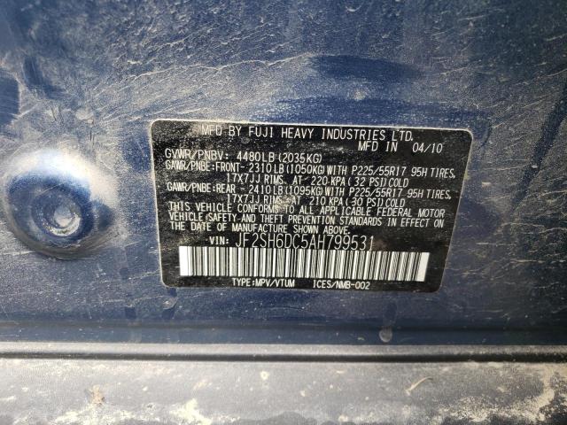 Photo 10 from auction – 2010 SUBARU FORESTER 2 with VIN JF2SH6DC5AH799531