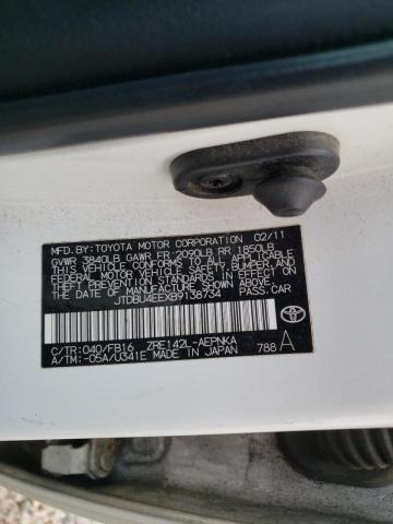 Photo 10 from auction – 2011 TOYOTA COROLA with VIN JTDBU4EEXB9138734