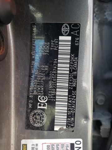 Фото 10 с аукциона – 2005 TOYOTA COROLLA CE с VIN 2T1BR32E65C874794