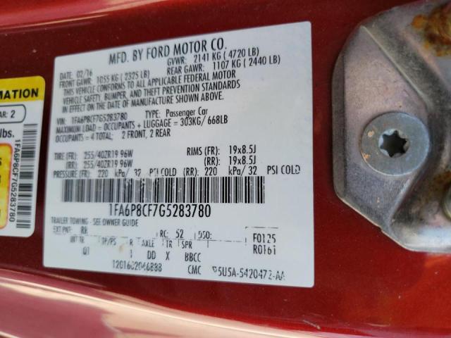 Photo 10 from auction – 2016 FORD MUSTANG GT with VIN 1FA6P8CF7G5283780