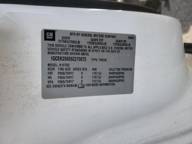 Photo 10 from auction – 2009 CHEVROLET SILVERADO with VIN 1GCEK29039Z270072