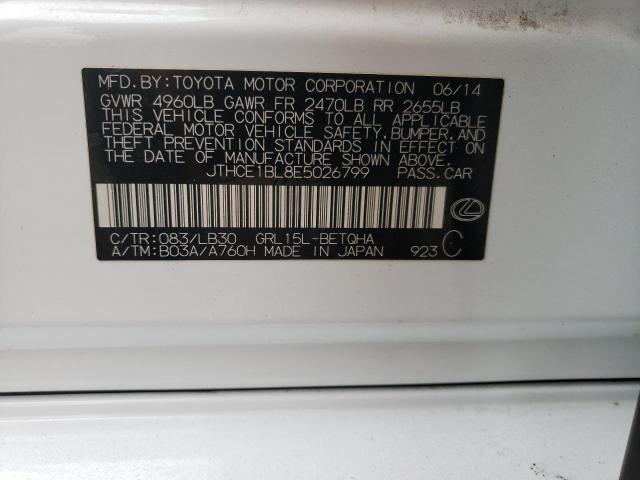 Photo 10 from auction – 2014 LEXUS GS 350 with VIN JTHCE1BL8E5026799