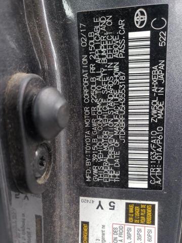 Photo 10 from auction – 2017 TOYOTA PRIUS with VIN JTDKBRFU5H3553187