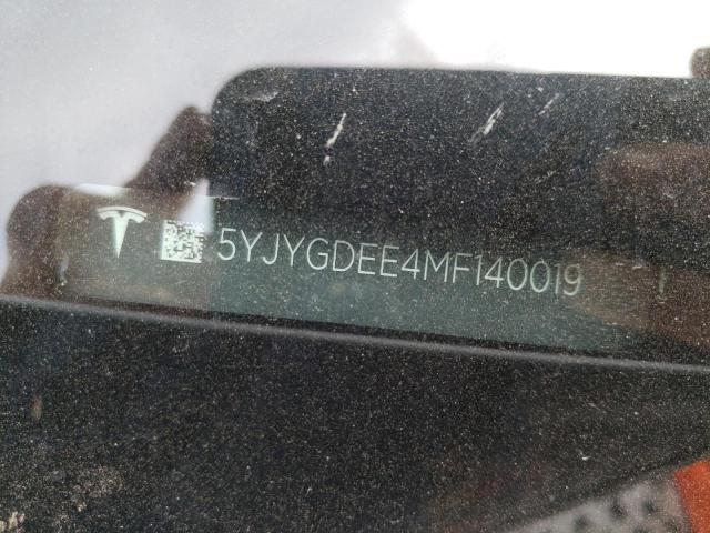 Photo 10 from auction – 2021 TESLA MODEL Y with VIN 5YJYGDEE4MF140019