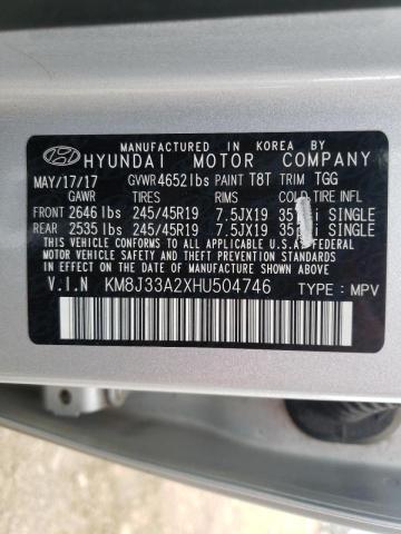 Photo 10 from auction – 2017 HYUNDAI TUCSON LIM with VIN KM8J33A2XHU504746