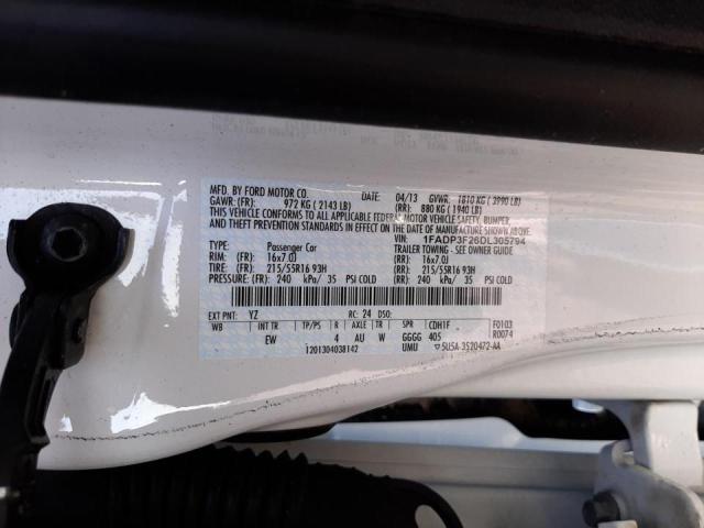 Photo 10 from auction – 2013 FORD FOCUS SE with VIN 1FADP3F26DL305794