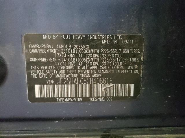Photo 10 from auction – 2012 SUBARU FORESTER 2 with VIN JF2SHAEC5CH406616