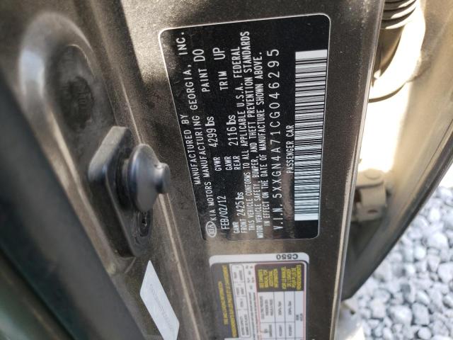 Photo 10 from auction – 2012 KIA OPTIMA EX with VIN 5XXGN4A71CG046295