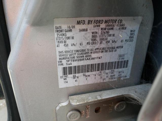 Photo 1 from auction – 2010 FORD F250 SUPER with VIN 1FTSW2BR1AEA61747