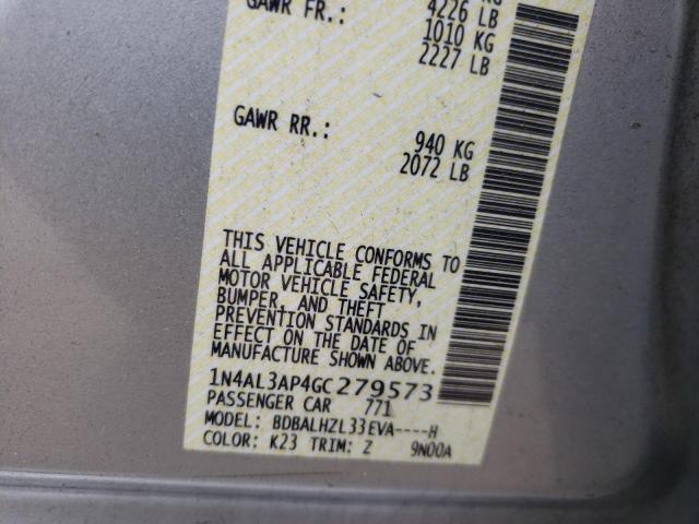 Photo 10 from auction – 2016 NISSAN ALTIMA 2.5 with VIN 1N4AL3AP4GC279573