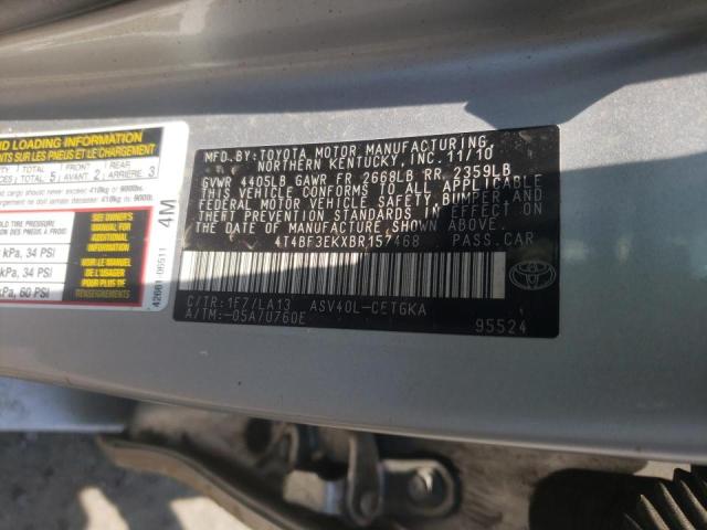 Photo 10 from auction – 2011 TOYOTA CAMRY BASE with VIN 4T4BF3EKXBR157468
