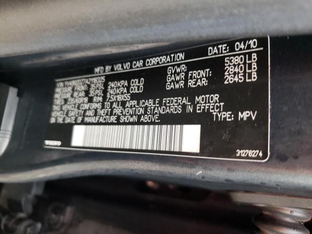 Photo 10 from auction – 2010 VOLVO XC60 T6 with VIN YV4992DZ7A2118325