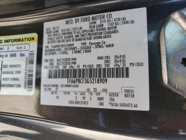 Photo 10 from auction – 2016 FORD MUSTANG GT with VIN 1FA6P8CF3G5218909