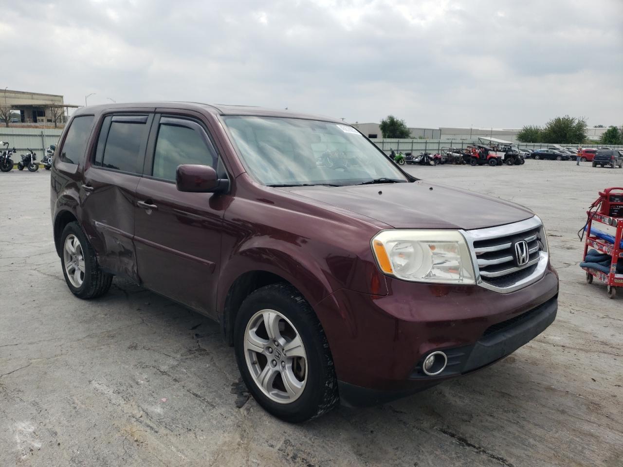 HONDA PILOT EXL 2013 with VIN 5FNYF4H53DB044994 - Photo from auction