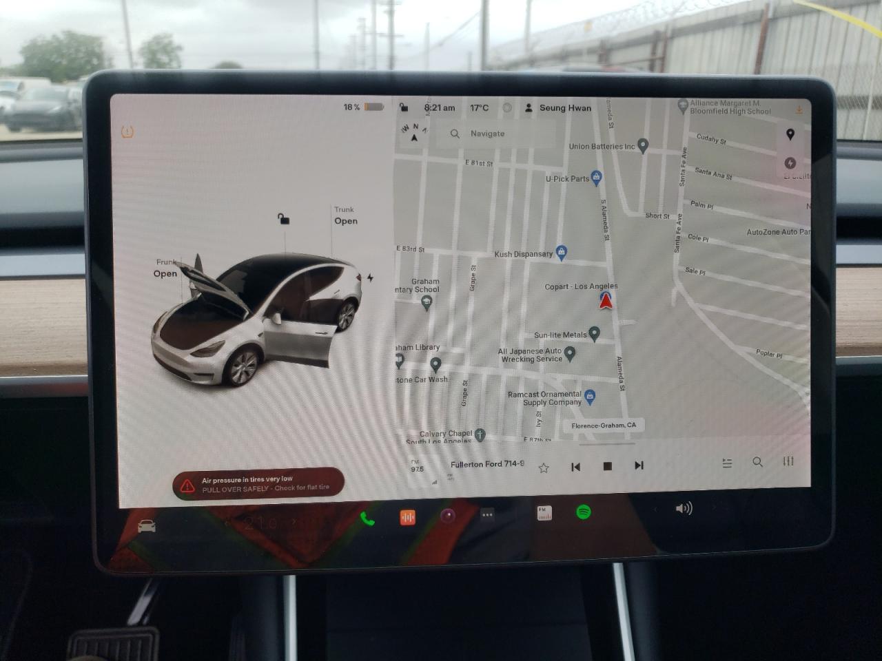 Photo 9 from auction – 2021 TESLA MODEL Y with VIN 5YJYGDEE8MF072579