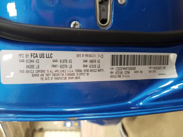 Photo 10 from auction – 2015 DODGE DART SE with VIN 1C3CDFAA4FD392028
