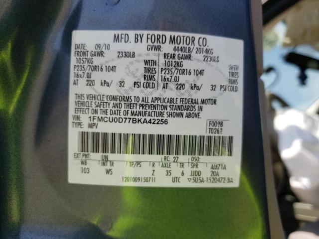 Photo 10 from auction – 2011 FORD ESCAPE with VIN 1FMCU0D77BKA42256
