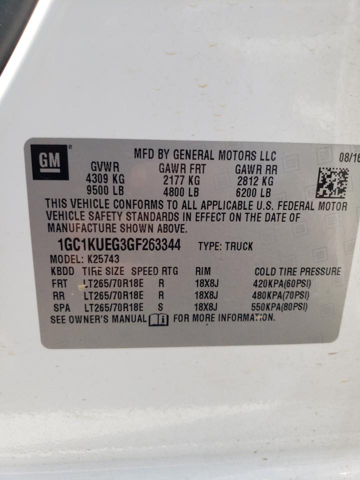 Photo 10 from auction – 2016 CHEVROLET SILVERADO with VIN 1GC1KUEG3GF263344