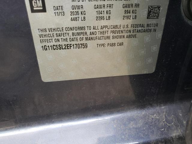 Photo 10 from auction – 2014 CHEVROLET MALIBU 1LT with VIN 1G11C5SL2EF170759