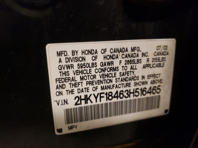 Photo 10 from auction – 2003 HONDA PILOT EX with VIN 2HKYF18463H516465