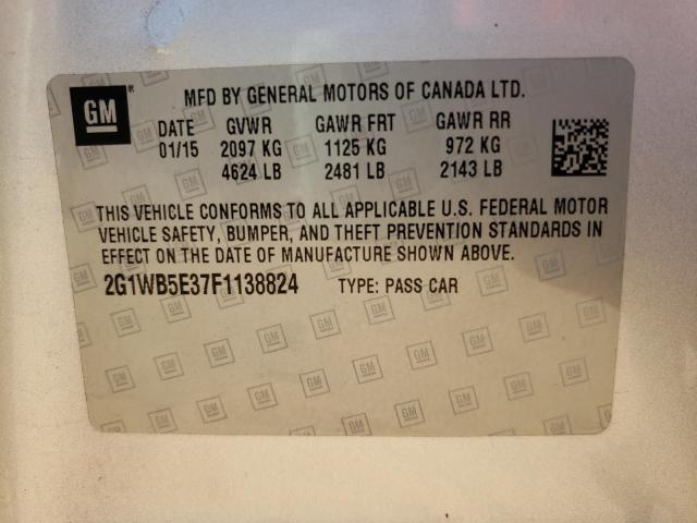 Photo 10 from auction – 2015 CHEVROLET IMPALA LIM with VIN 2G1WB5E37F1138824