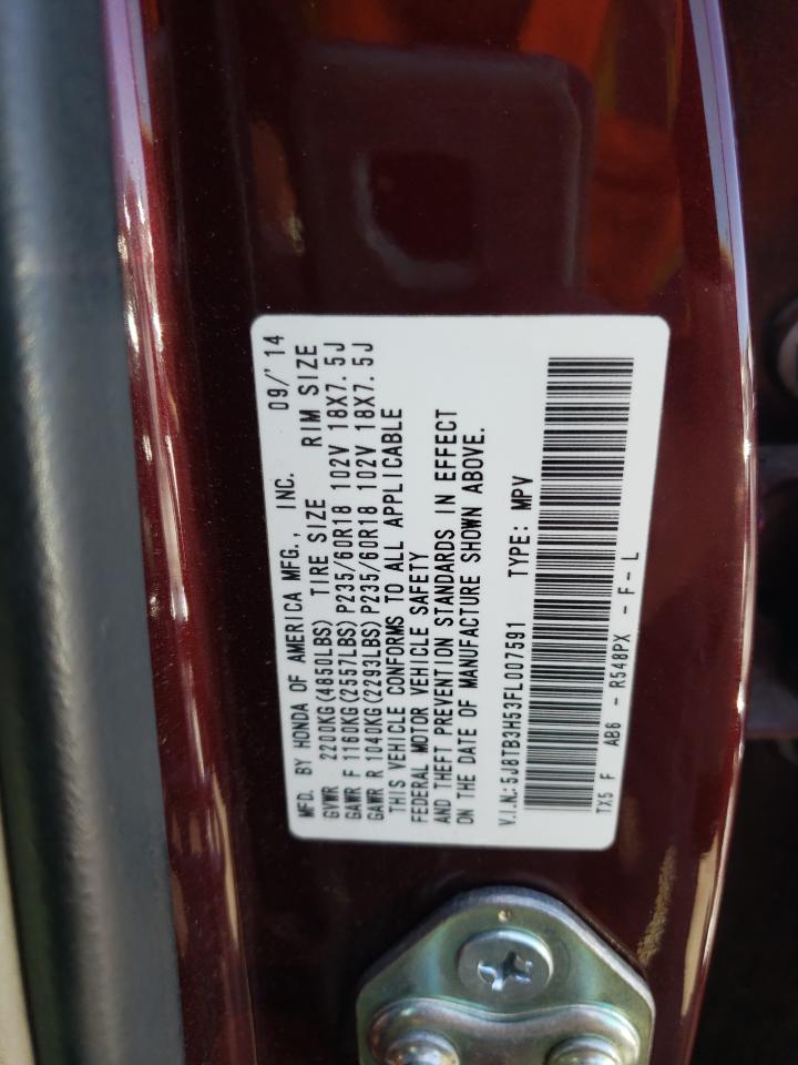 Photo 10 from auction – 2015 ACURA RDX TECHNO with VIN 5J8TB3H53FL007591
