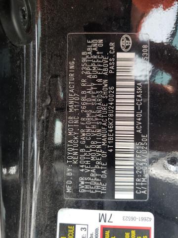 Photo 10 from auction – 2008 TOYOTA CAMRY CE with VIN 4T1BE46K78U240026