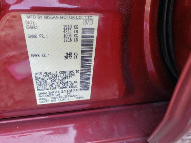 Photo 10 from auction – 2014 NISSAN ALTIMA 2.5 with VIN 1N4AL3AP5EC150870
