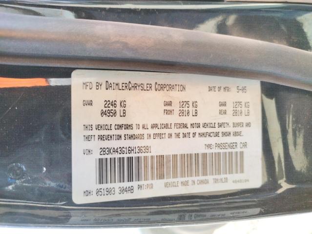 Photo 10 from auction – 2006 DODGE CHARGER SE with VIN 2B3KA43G16H136391