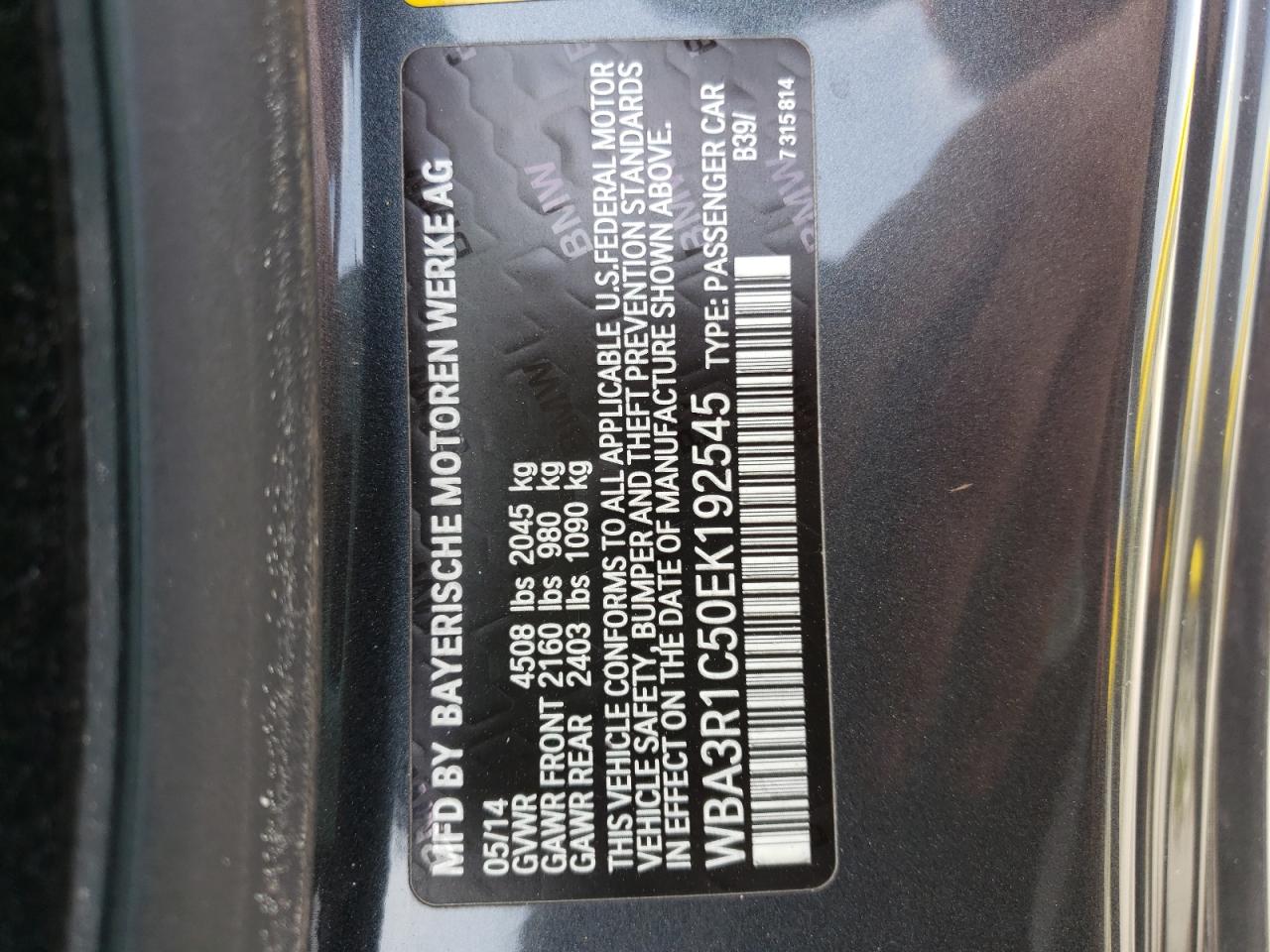Photo 10 from auction – 2014 BMW 435 I with VIN WBA3R1C50EK192545
