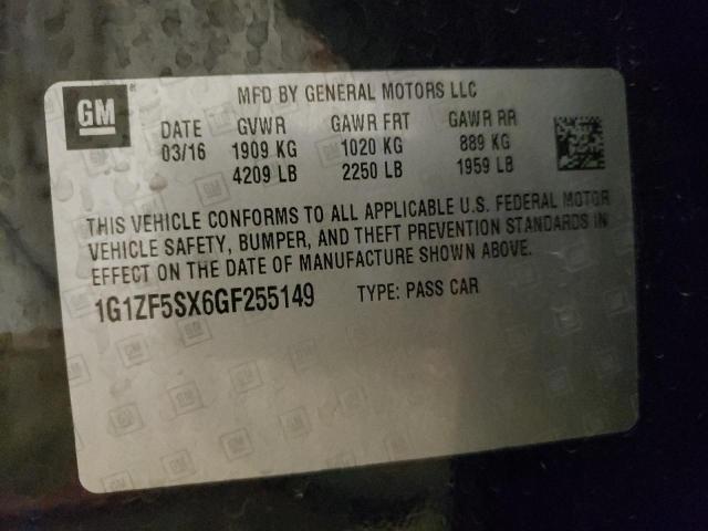 Photo 10 from auction – 2016 CHEVROLET MALIBU LT with VIN 1G1ZF5SX6GF255149