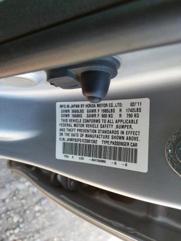 Photo 10 from auction – 2012 HONDA CIVIC LX with VIN JHMFB2F51CS001362