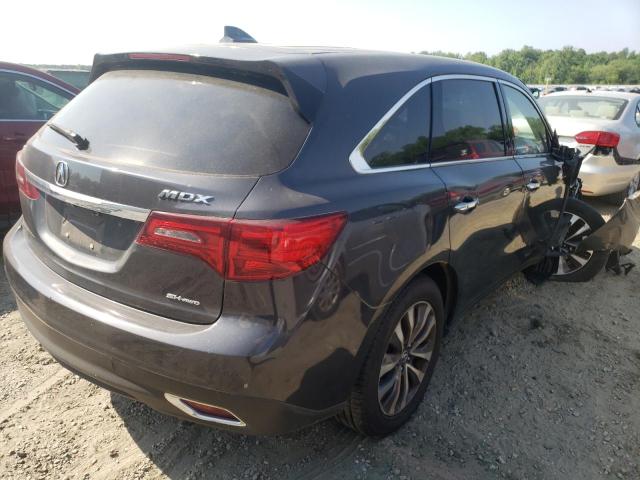 Photo 4 from auction – 2016 ACURA MDX TECHNO with VIN 5FRYD4H44GB017125