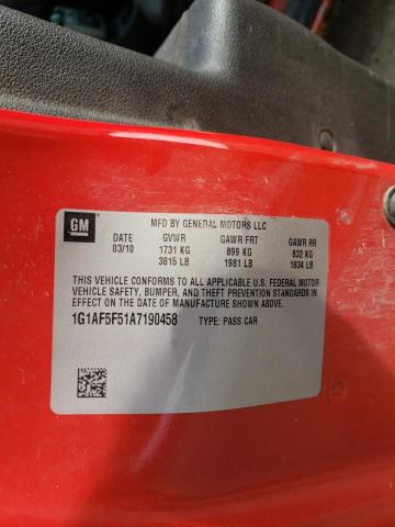 Photo 10 from auction – 2010 CHEVROLET COBALT 2LT with VIN 1G1AF5F51A7190458